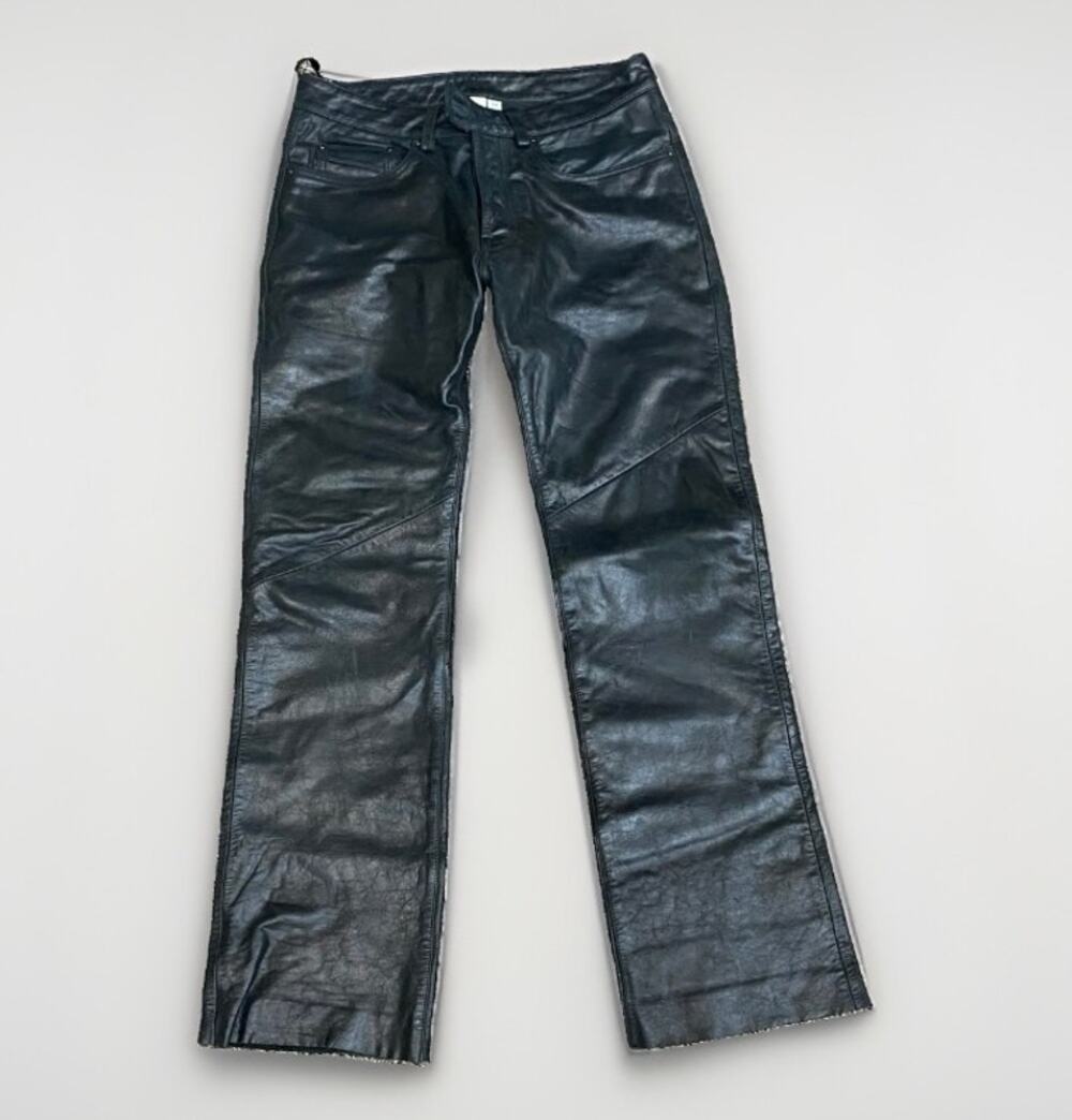 Wilsons Leather Black Men's Leather-Look Chinos